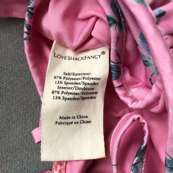 LoveShackFancy Frost Bikini Set Rosy Peaches S - Picture 4 of 9